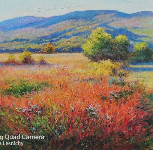 Red Grass in Crozet by Julia Lesnichy