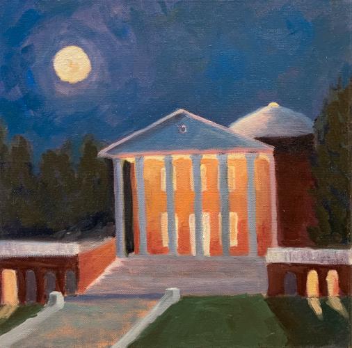 Mr. Jefferson's Rotunda at Night by Dick Fowlkes
