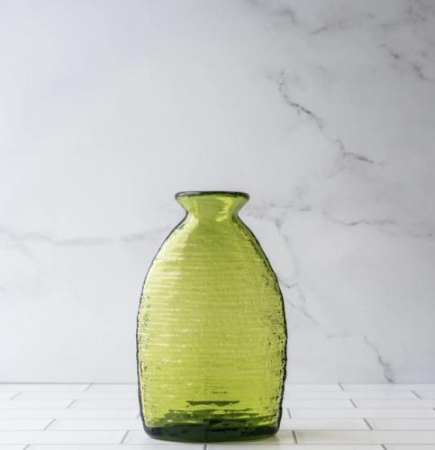 2135 Large Strata Vase, Olive by Blenko