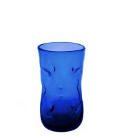 418 Large Dimple Glass, Cobalt by Blenko