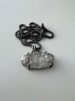 necklace - Satin Flash Opal by Jennifer Letter