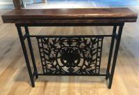 Green Man Console Table by Red Oak Woodshop