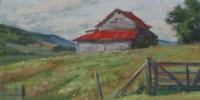 Barn with Red Roof by Maria Reardon