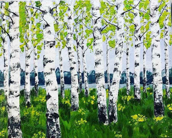 Birch Grove in the Summer by Tanya Broderick