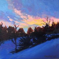 Days End Through Snowy Hills by Mae Stoll