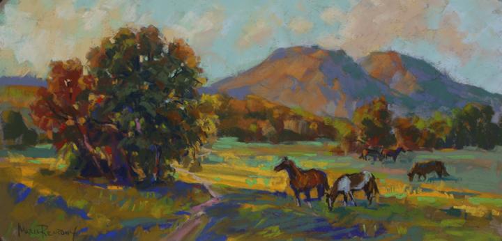 Pastures and House Mountain by Maria Reardon