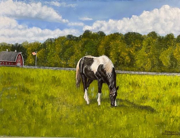 Oreo in the Pasture by Tanya Broderick
