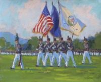 Color Guard Flags Flying by Maria Reardon