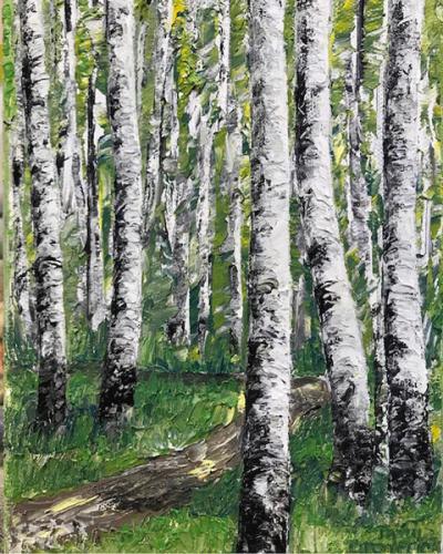 Serene Birches by Tanya Broderick